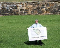 Funding bid: Mayor Paul Lake in historic Hurley Park, located a short walking distance from the heart of Campbelltown.