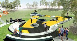 Part of the design of the skate park