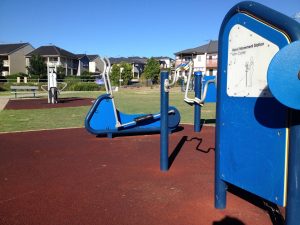 Play and fitness equipment in local parks
