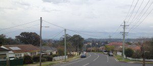 Campbelltown from near the top of Hoddle Street.