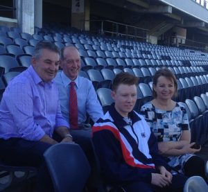 sport centre of excellence media conference at Campbelltown Stadium today.