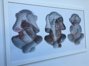 Three Wise Monkeys is part of the See Me, Hear Me exhibition