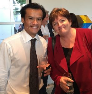State MP Anoulack Chanthivong with federal MP for Werriwa Anne Stanley.