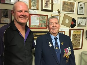 Fred Denny, right, with Tim Bennett-Smith, the president of the Picton-Thirlmere-Bargo RSL sub branch