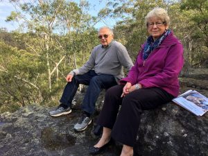 Pat and Barry Durman near the Basin at Kentlyn: national park would offer long term protecion for the local koala colony.