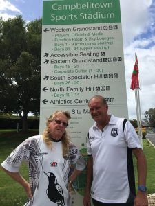Paul Taylor, left, and Wayne Ellison are determined to bring back the Magpies nest to the NRL and playing all their home games out of Campbelltown Sports Stadium.