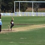 Ghosts bowling to Sydney University yesterday in a Kingsgrove Sports T/20 Cup finals fixture at Raby Sports Complex yesterday afternoon.