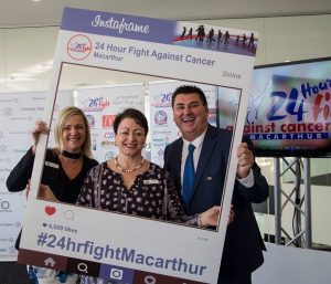 Framed: 24 Hour chairman Warren Morrison and board members Sue Scobie and Sue McGarrity at the launch of the 2017 drive.