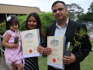 Sarita Dahal Gyawali and Madhav Gyawali were among 200 Campbelltown residents who become Australian citizens at the first of two naturalisation ceremonies last Wednesday.