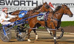 Isobel Ross became the first quadruplet to drive a winner, Eye See Diamonds, to victory at Club Menangle in Saturday’s Group Three Garrards Teeny Teeny Stakes.