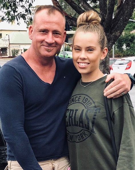 Jamie Phillips with his daughter