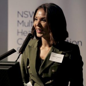 Janice Petersen, the presenter of SBS World News Australia, was master of ceremonies at Monday’s launch of NSW Multicultural Health Week in Liverpool Hospital.