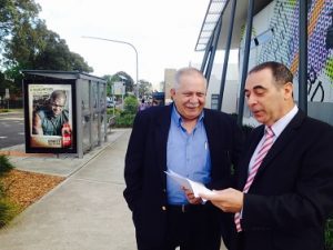 Ingleburn chamber president Jim Jelich, left, with chamber secretary Phil Occhiuto