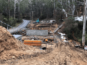 Construction of a new bridge over the George River at the entrance to Wedderburn is on schedule.