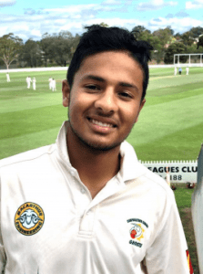 Young leggie Tanveer Sangha, who is just 16, took 5 for 79 for Campbelltown Camden Ghosts against Gordon on Saturday.