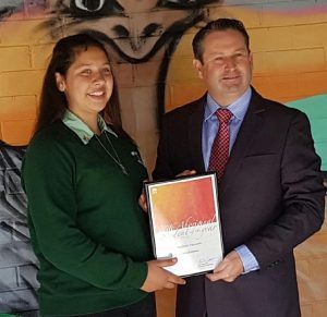Award for top student at Airds High.