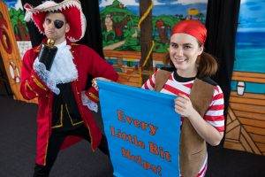 Nick James and Tayla Johnston, who will be performing in The Water Pirates of Neverland at Leppington Public School tomorrow, March 21.