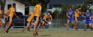 Thirlmere on the attack against the visiting Campbelltown City Kangaroos on Sunday. Pictures: Mike Shean.