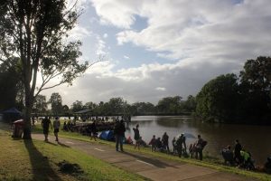 there was a big turnout for the annual catch a carp competition at Eagle Vale pond last Sunday.