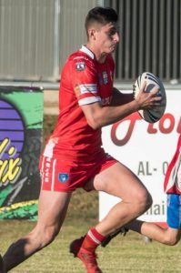 Daniel Muir scored two tries in he first half for the Eagles.