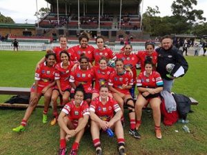 East Campbelltown 16 defeated Marrickville 12 in a Women's A Grade clash at Erskineville Oval. 