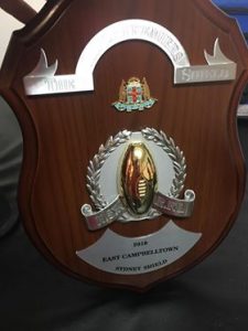 East Campbelltown Eagles were presented with the Sydney Shield minor premiership during their clash with Asquith Magpies on the weekend.
