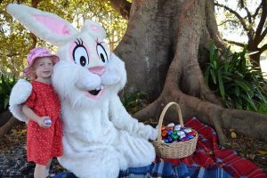 Yes, children, the Easter Bunny will be dropping in at Mawson Park, isn't that awesome.