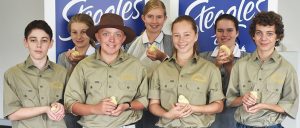 Elderslie High students at the launch of the Easter Show competition they won last year.