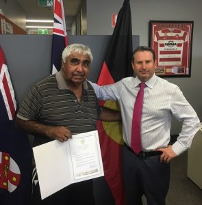 Uncle Ivan Wellington, who encouraged MP Greg Warren to make his Aboriginality official.