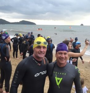 Two businessmen complete Cairns Ironman.