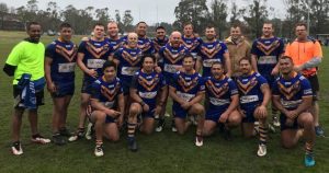 Campbelltown City Kangaroos at Community Oval, Moss Vale after their first win of the season over the home side