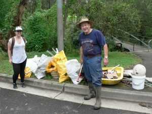  Frank and Krystie, who is doing a university project into rubbish in our environment.