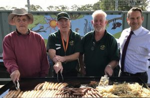 Greg Warren, right, with members of the Airds Bradbury men’s shed earlier today as part of Men's Health Week.