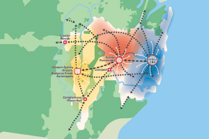 three cities in Greater Sydney 