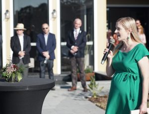 Camden mayor Lara Symkowiak at the official opening of Michelia Club