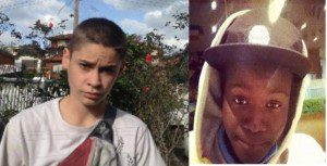The two missing boys who have now been found by police five days after they went into hiding.