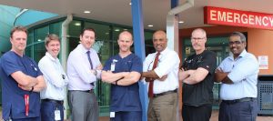 Campbelltown Emergency Department doctors and nurses who are taking part in this year's Movember.