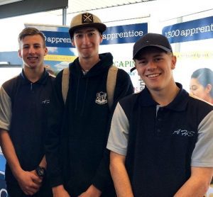 Ambarvale High students Noah Miskell, Tim Beaton and Noah Hall at the mwlp expo