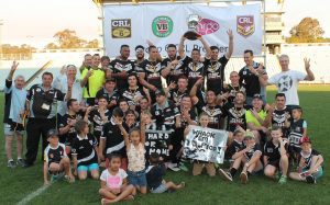 The Picton Magpies celebrate winning their third grand final in a row last year.