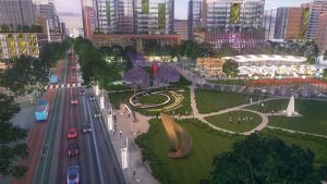 Mawson Park and how it would look under the Reimagining Campbelltown plans.