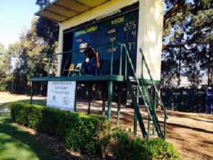The scoreboard attendant at Rosedale Oval 