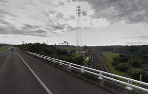 Artist's impression of the tower located between the Hume Highway and the southern rail line