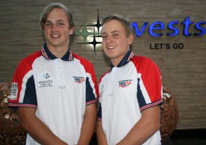 Wests Leagues Club Campbelltown sponsorship deal, Luke Crowley, left, and Thomas Chanter.