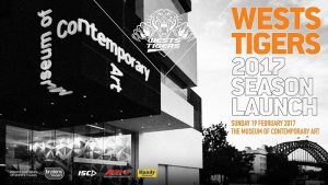 The invitation sent out by the Wests Tigers this week.