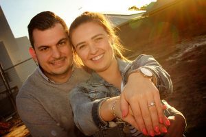 Luke Mirabilio proposed to Maddie Butcher on the block of land they bought at Denham Court.